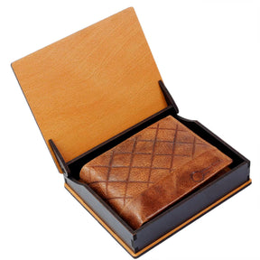 Bacca Bucci Leather Series Textured Bifold Wallet for Men