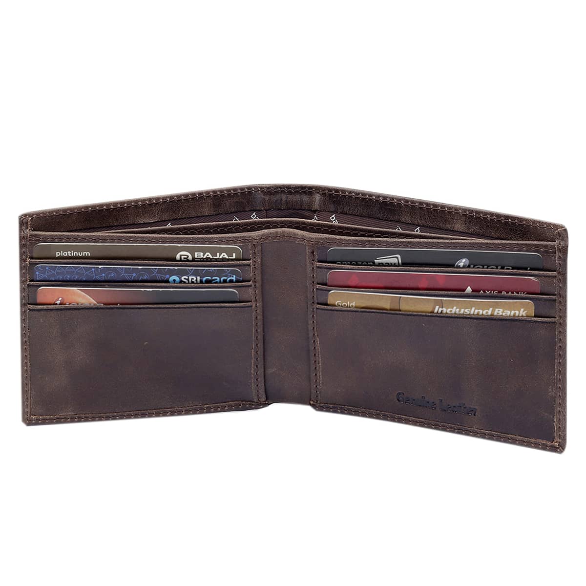 Bacca Bucci Leather Series Textured Bifold Wallet for Men