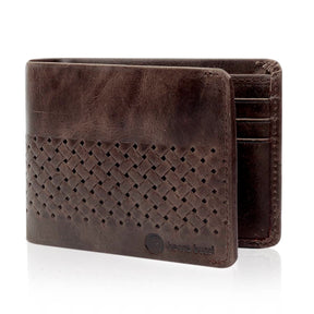 Bacca Bucci Leather Series Textured Bifold Wallet for Men