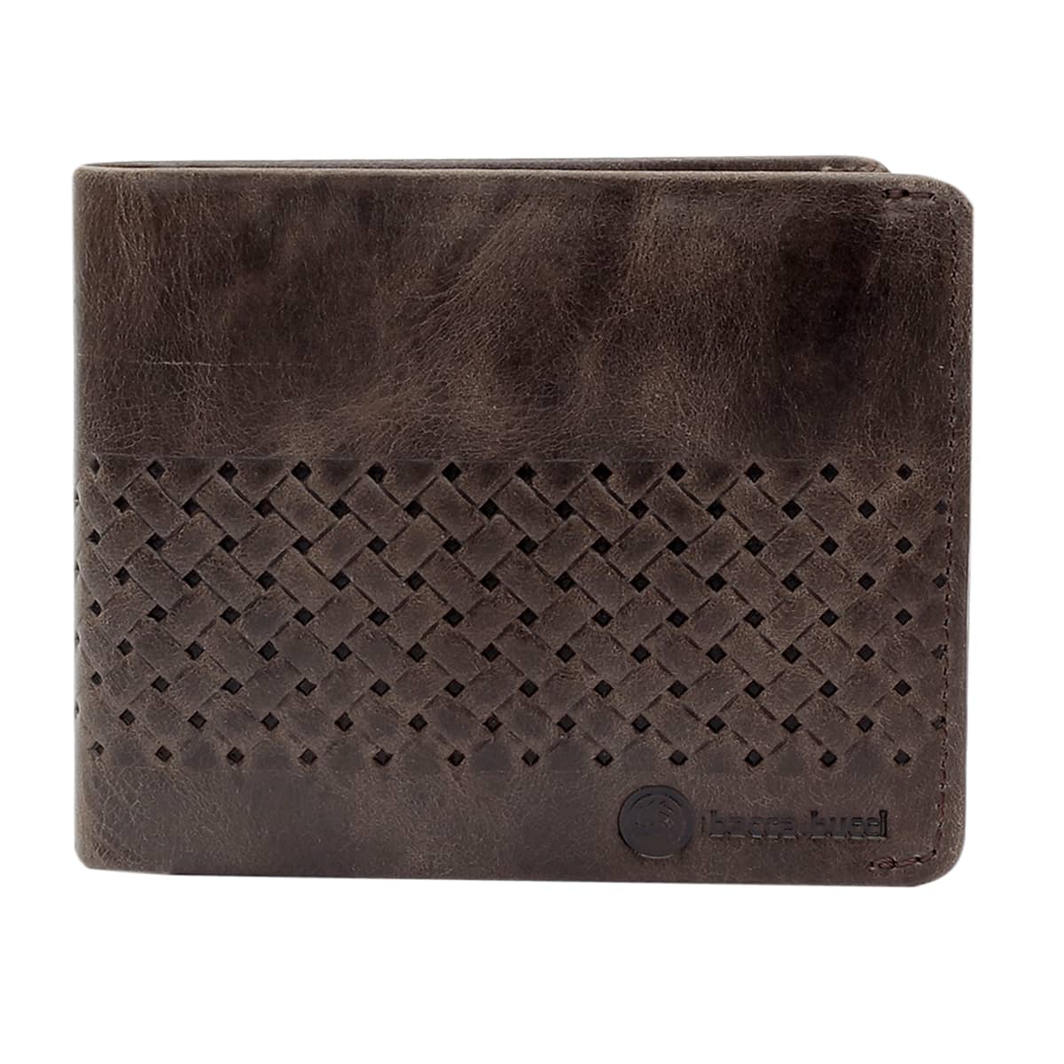 Bacca Bucci Leather Series Textured Bifold Wallet for Men