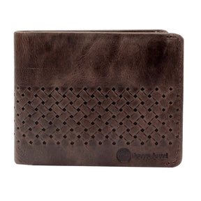 Bacca Bucci Leather Series Textured Bifold Wallet for Men