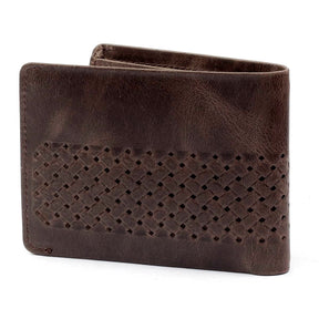 Bacca Bucci Leather Series Textured Bifold Wallet for Men