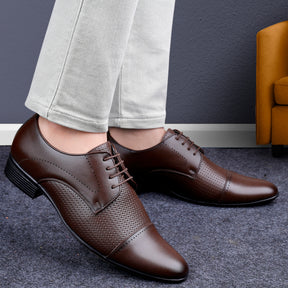 Bacca Bucci HOMER Formal Shoes with Superior Comfort | All Day Wear Office Or Party Lace-up Shoes