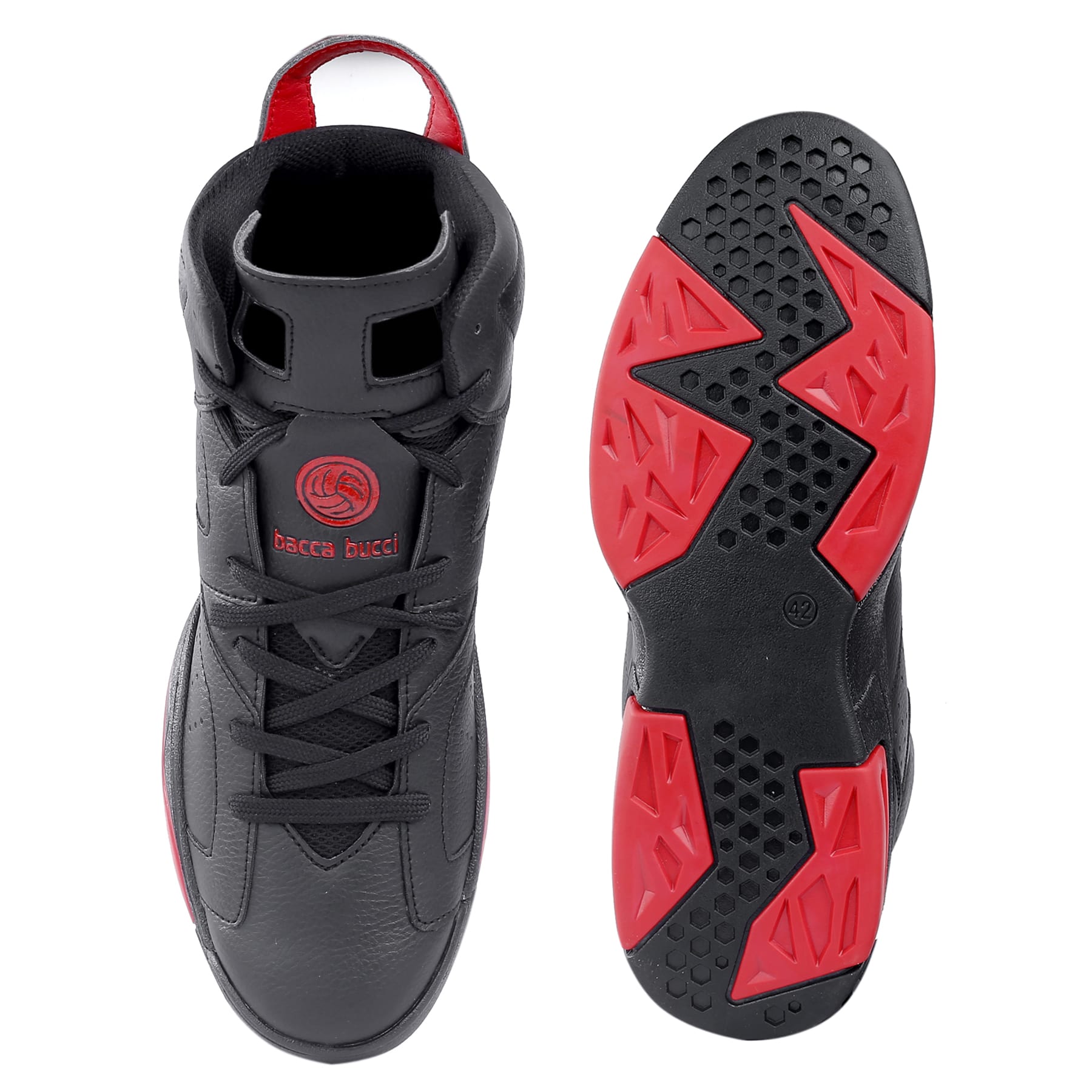 Bacca Bucci STUNNER Hi-top Streetwear Fashion Sneakers with 360 degree Cushioning and PU Moulded Mid-sole