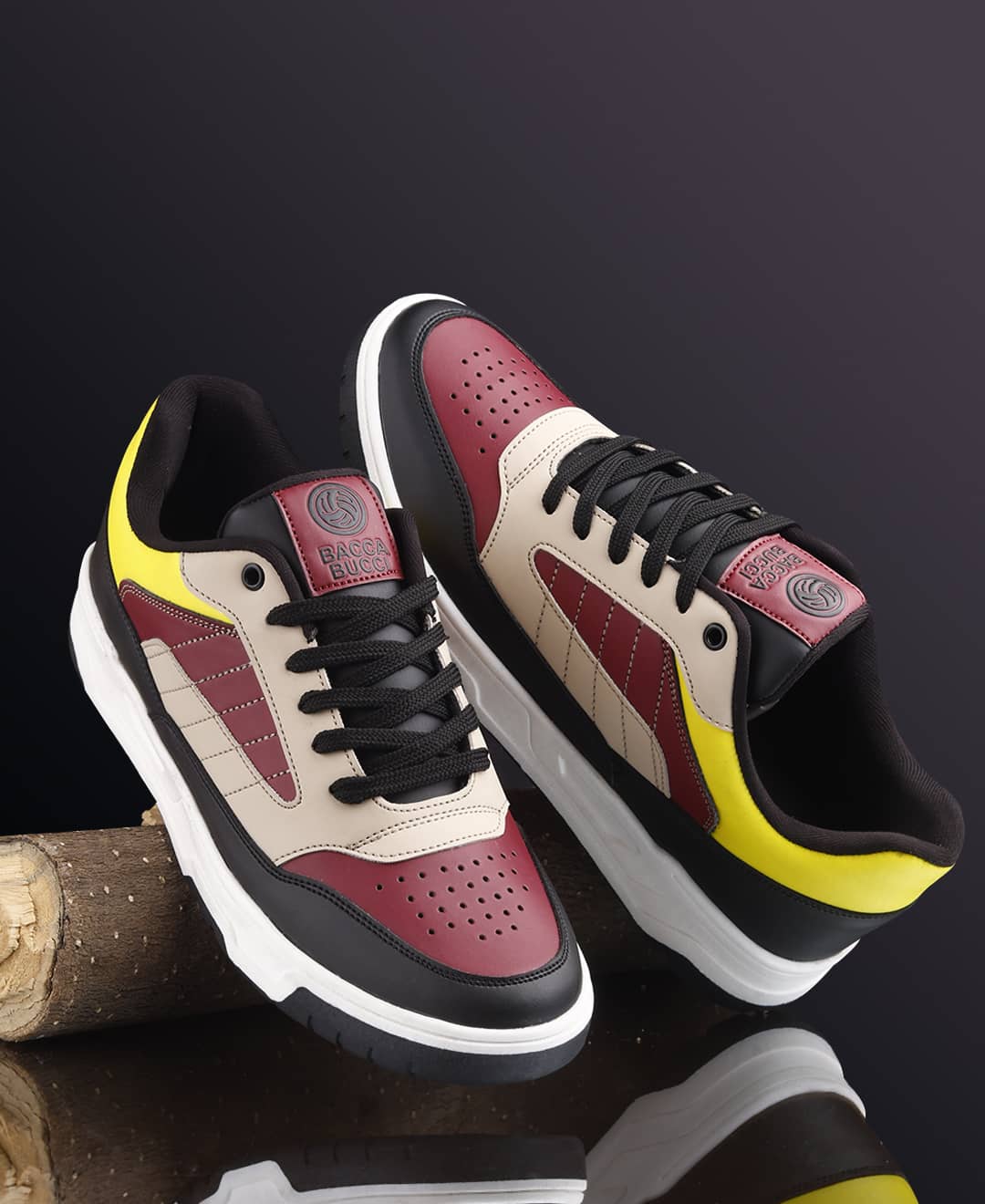 Bacca Bucci Downtown Dynamo Low-Top Sneakers: A Symphony of Style with Flat Outsole and Vibrant Color Blocking