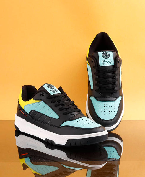 Bacca Bucci Downtown Dynamo Low-Top Sneakers: A Symphony of Style with Flat Outsole and Vibrant Color Blocking