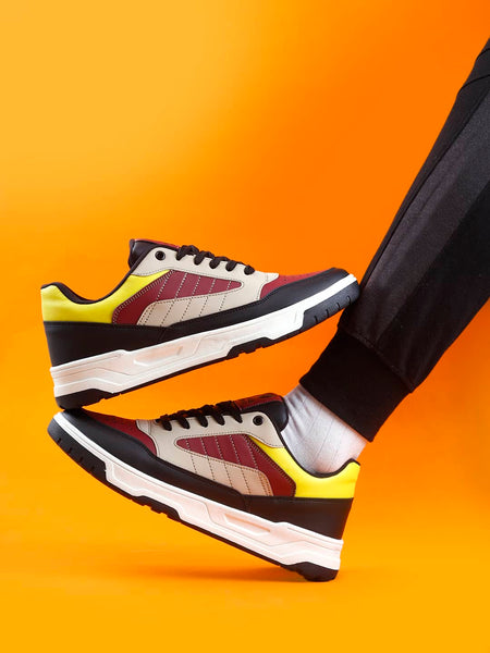 Bacca Bucci Downtown Dynamo Low-Top Sneakers: A Symphony of Style with Flat Outsole and Vibrant Color Blocking