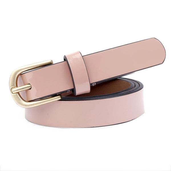 Bacca Bucci Striato Slim Belt— Glossy Finish Elegance for Versatile Styling- 18 MM