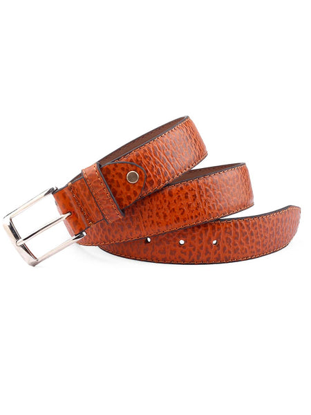 Bacca Bucci 'Sartorial Elegante' Men's Genuine Leather Belt - 35mm Imported Pin Buckle in Signature Wooden Gift Box