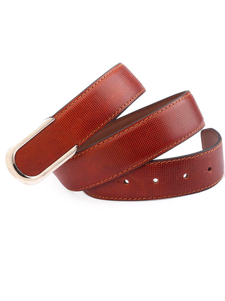 Bacca Bucci Men's Premium Leather Belt - 35mm Handcrafted Strap with Classic Imported Pin Buckle, Presented in Exclusive Wooden Gift Box