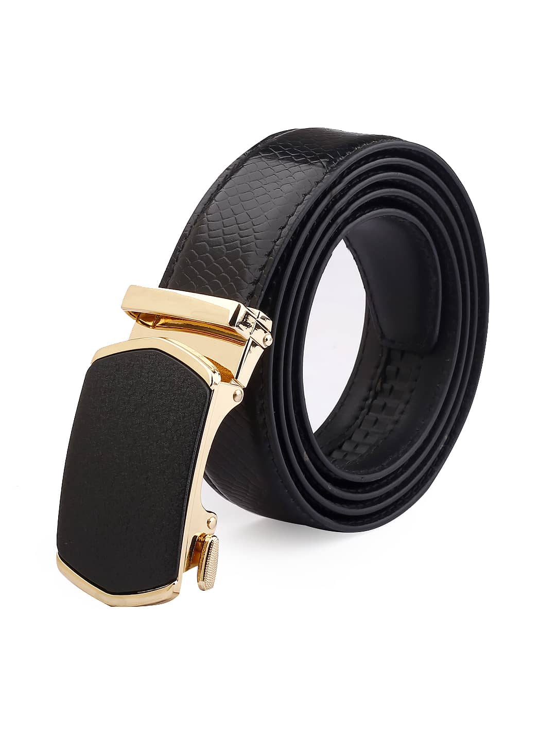 Buy Contacts Men's Genuine Leather Pin Buckle Belt  Leather Belt for Men  Classic Designs for Work & Business Casual (Black) at