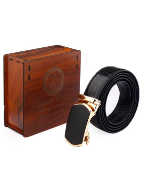 Bacca Bucci Virtuoso - 35mm Genuine Leather Men's Belt with Auto-Lock Imported Buckle