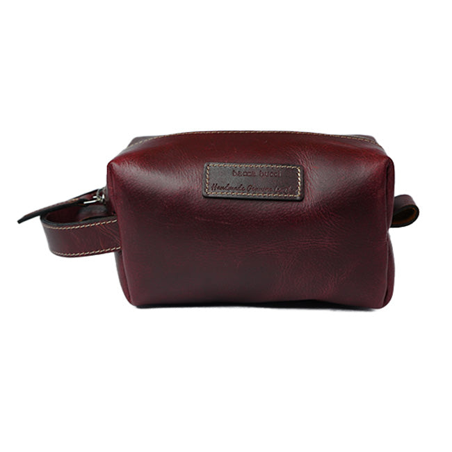 Genuine Leather Traveling toiletry Bag, Dopp Kit or Cosmetic Bag