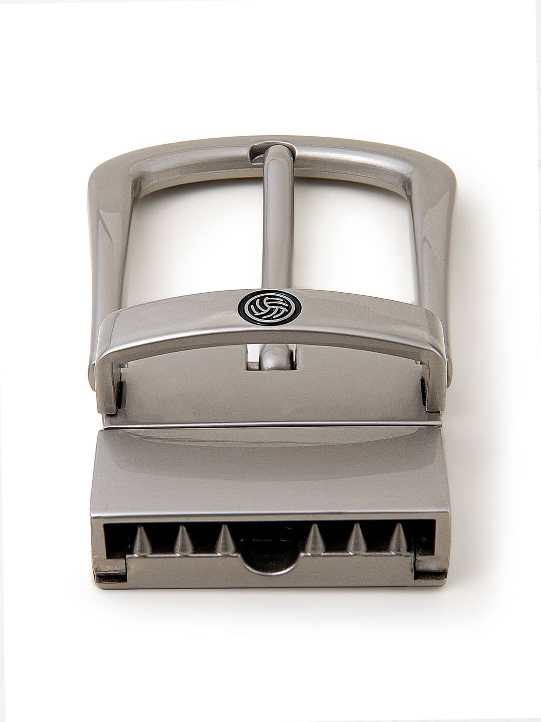 Bacca Bucci Men's 35 MM Nickle-Free Reversible Clamp Belt Buckle with Branding