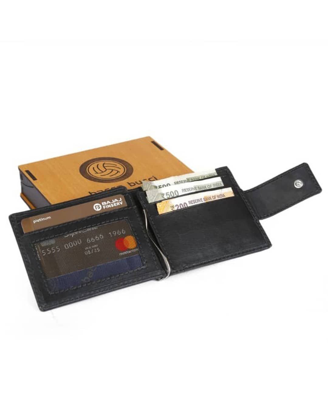 Bacca Bucci Men's Money Clip Wallet Blocking Slim Wallets Genuine Vintage Leather