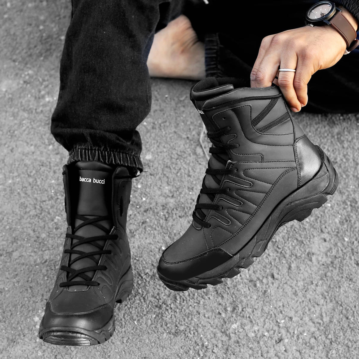 1/6 Miniature Shoes Soldier Combat Shoes Lace Up Boots Male Hiking Combat  Boot Shoes For 12