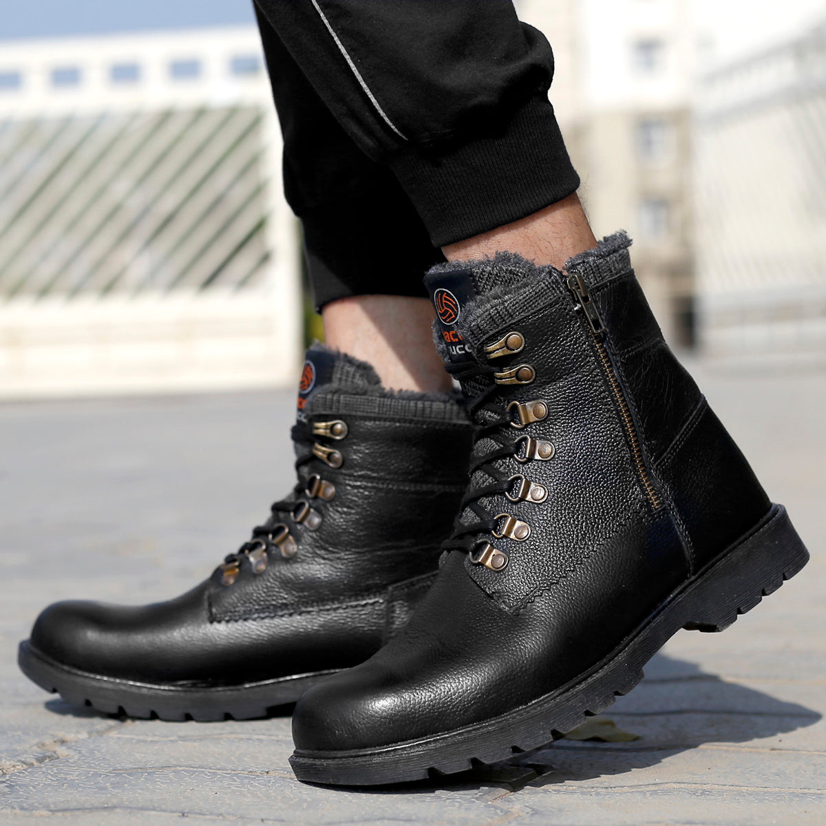 waterproof boots for men, mens snow boots, high ankle boots, genuine leather boots