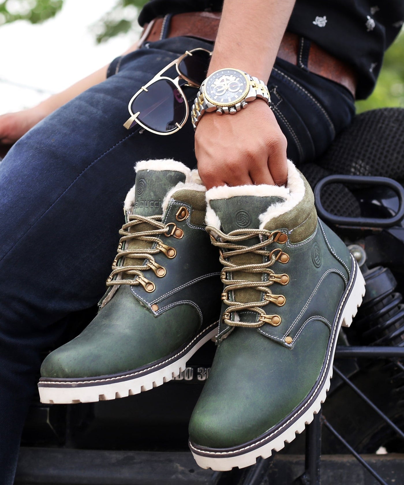 Hiking Boots | Bacca Bucci Moscow | Splash Proof Leather Trekking Boots ...