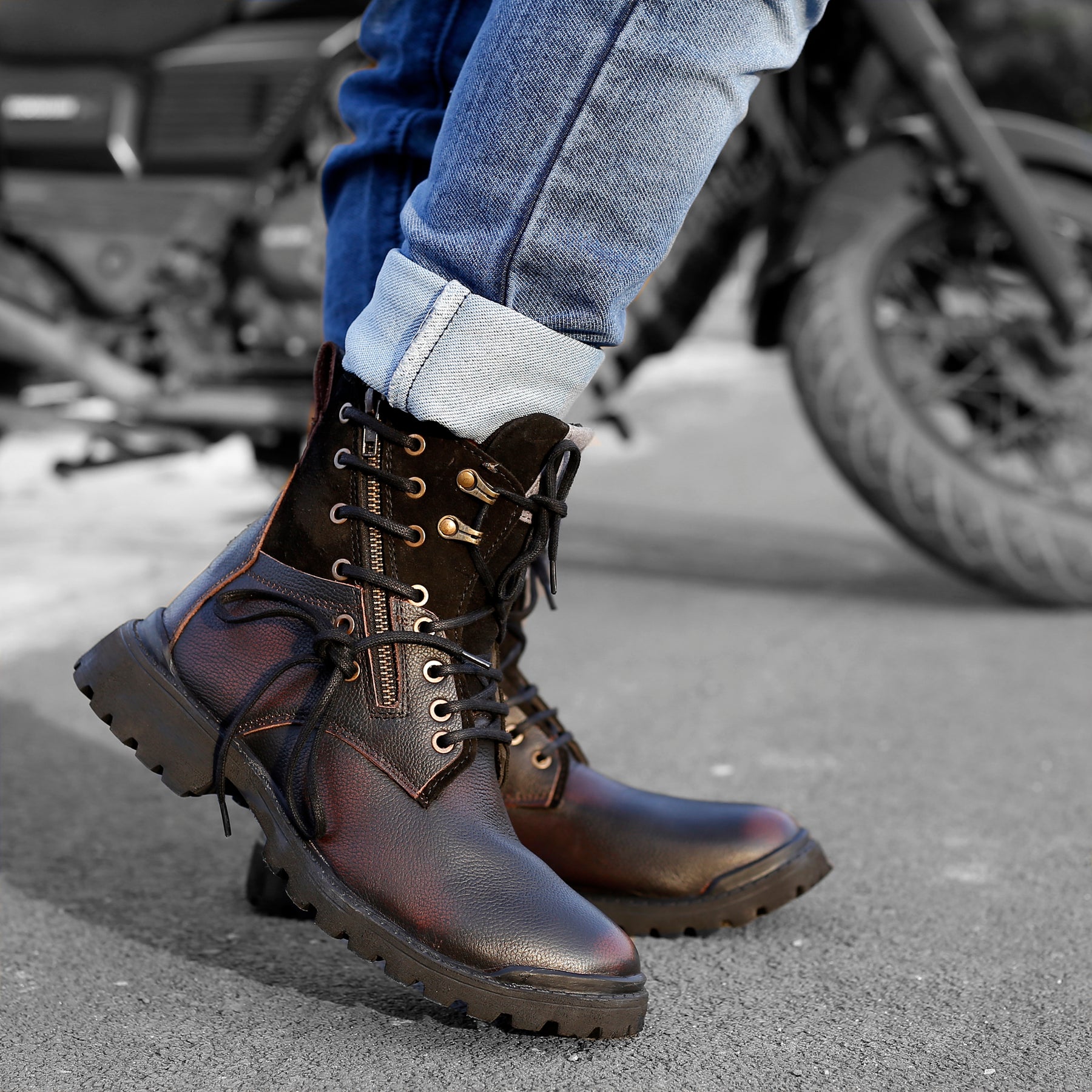 leather boots for men, mens leather combat boots, combat boots, brown boots