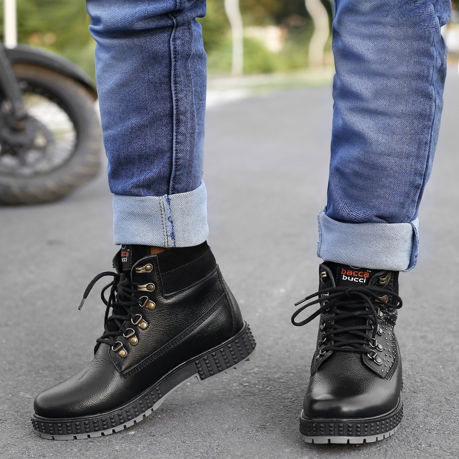 water resistant boots, leather boots for men, full grain leather boots, metal boots for men