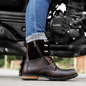 Bacca Bucci TRON Men's biker Genuine Leather Boots