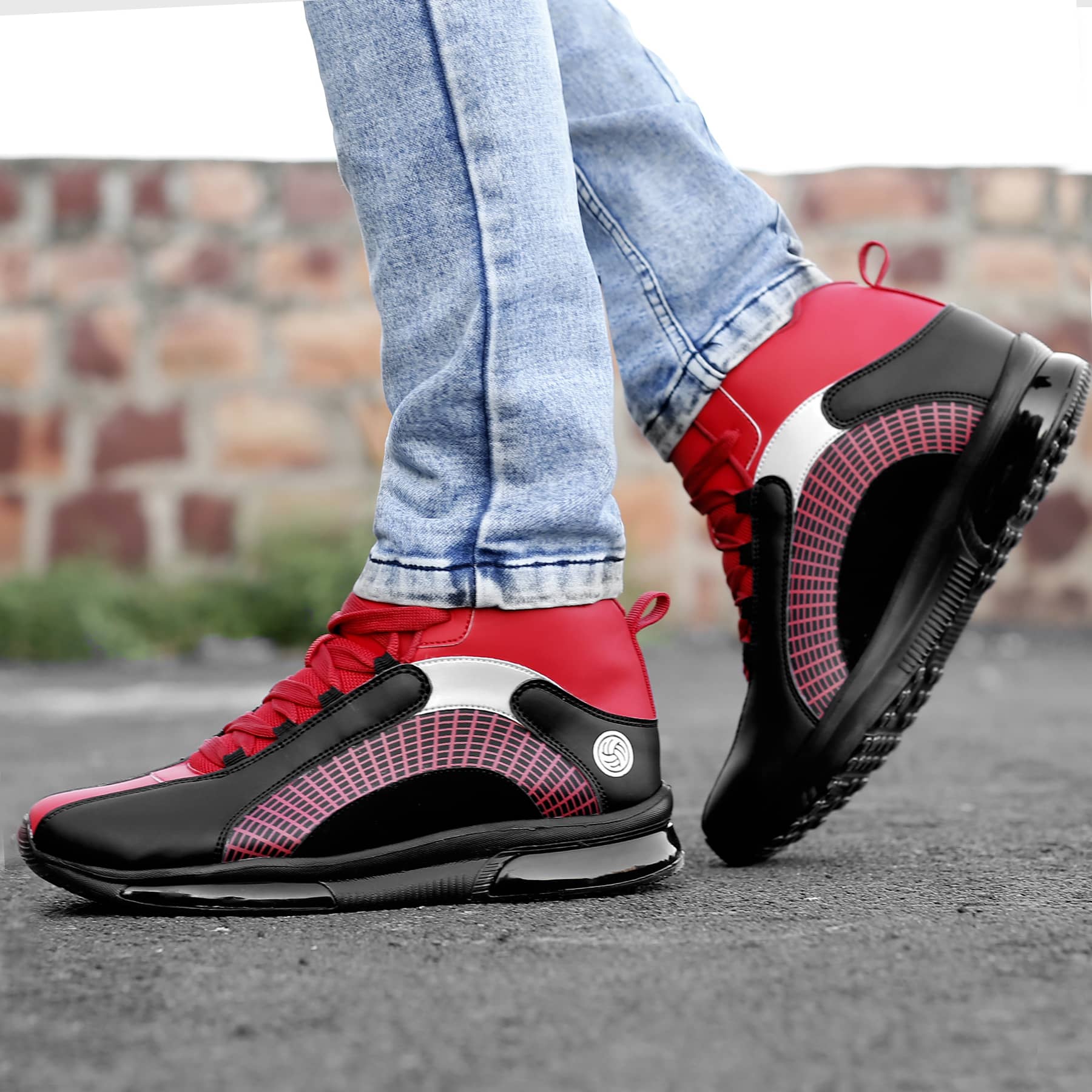 hi top sneakers, high top trainers, red high tops, high top sneakers, mens high top sneakers