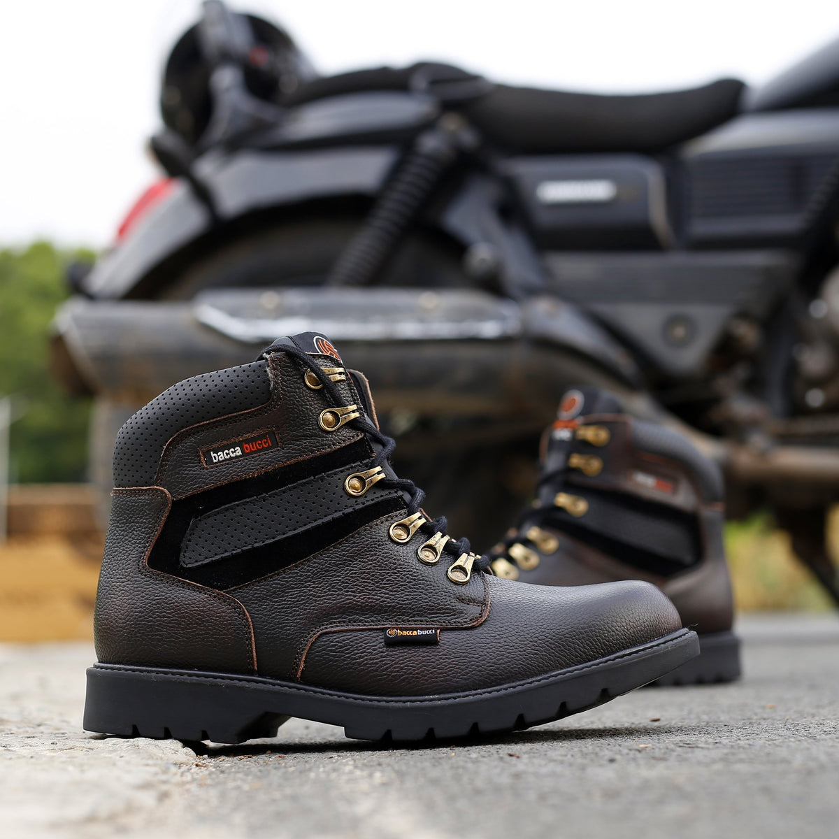 Leather Boots for Men Brown Lace up Boots Bacca Bucci
