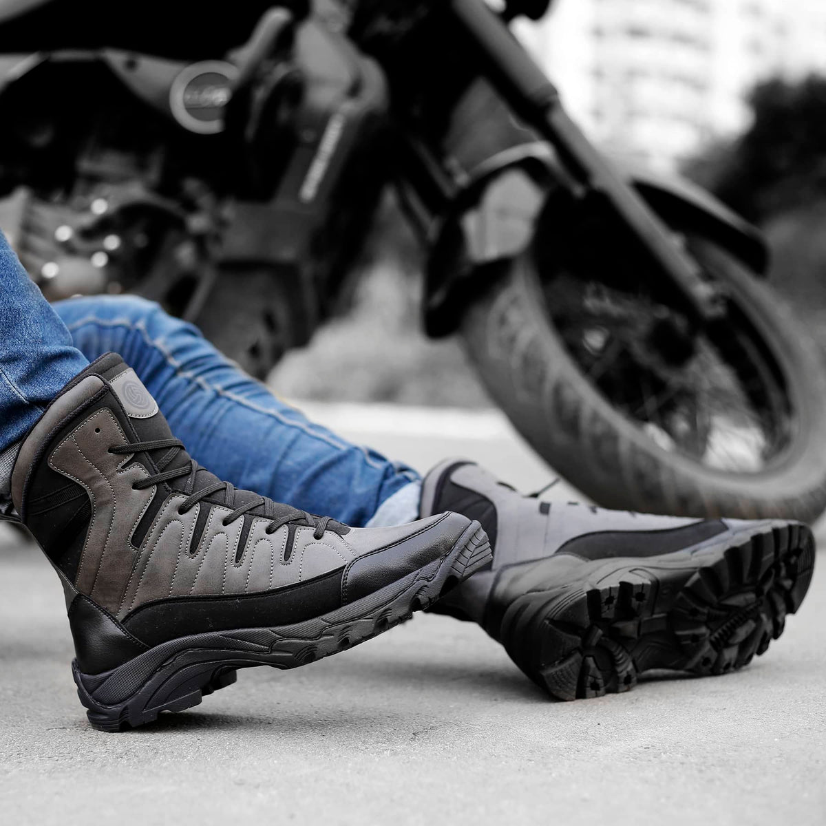 Waterproof Snow Boots FLAME 7 Eye Moto Inspired Boots Bacca Bucci