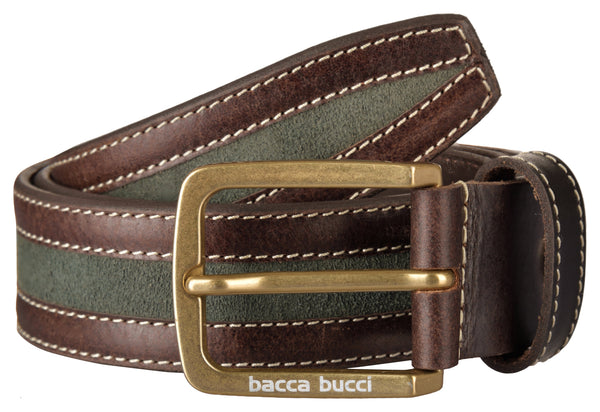 Bacca Bucci Genuine leather Casual Jeans belt 35 MM wide 4 MM thick - Bacca Bucci