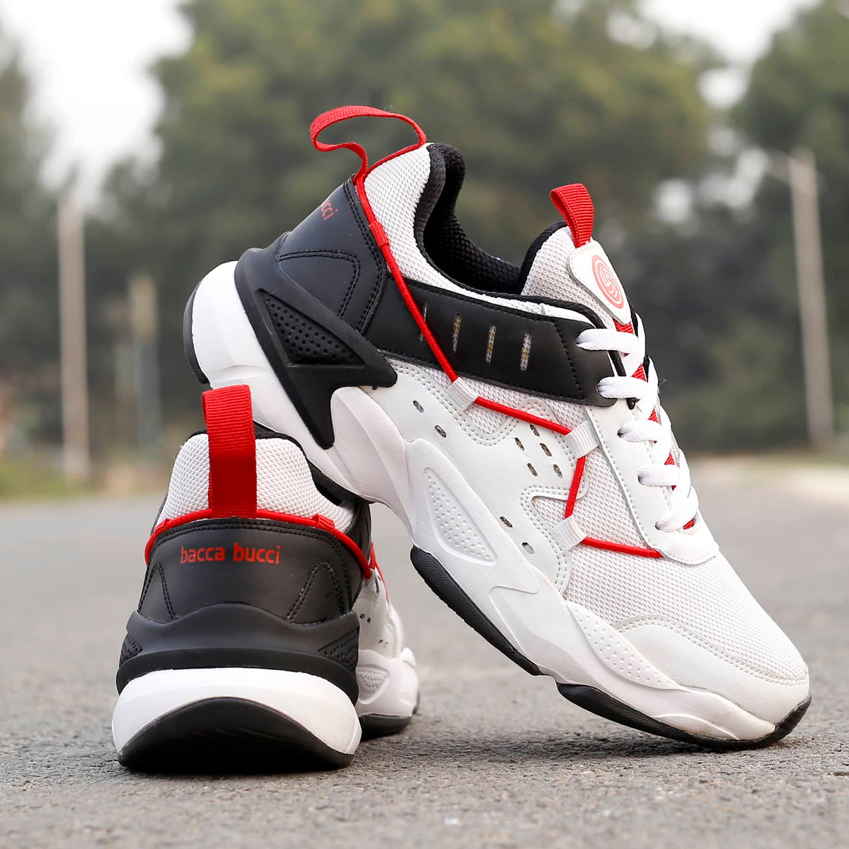 white sports shoes branded