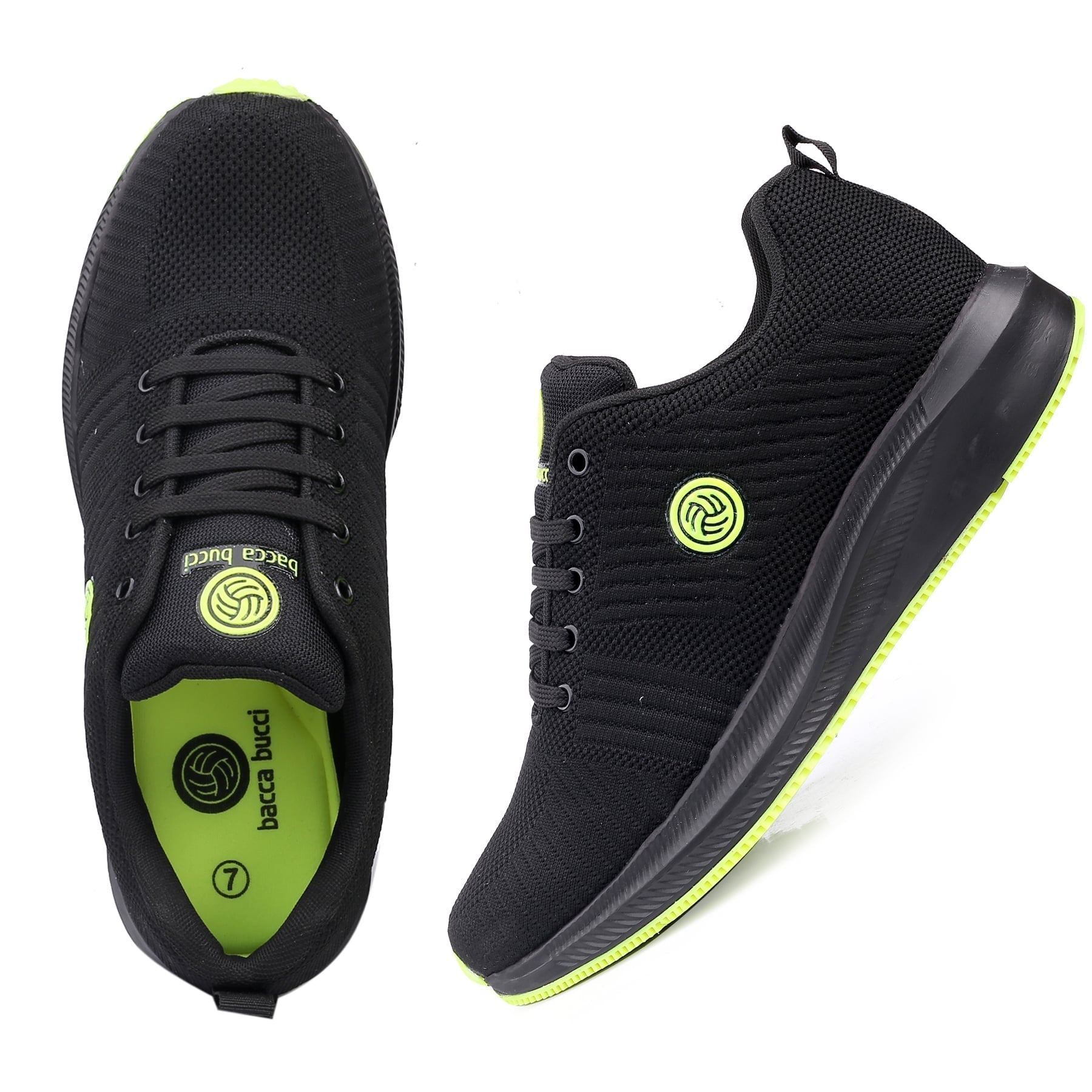 Bacca Bucci PROTON Plus Size Sports Shoes with Shock Absorption Lining & Whole-Woven Upper