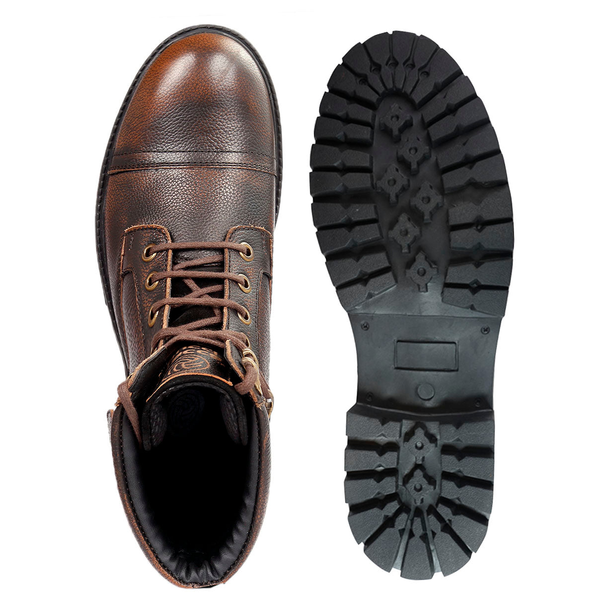 Bacca Bucci Street Fighter Chukka Derby Boots | Genuine Leather Biking Boots for Men