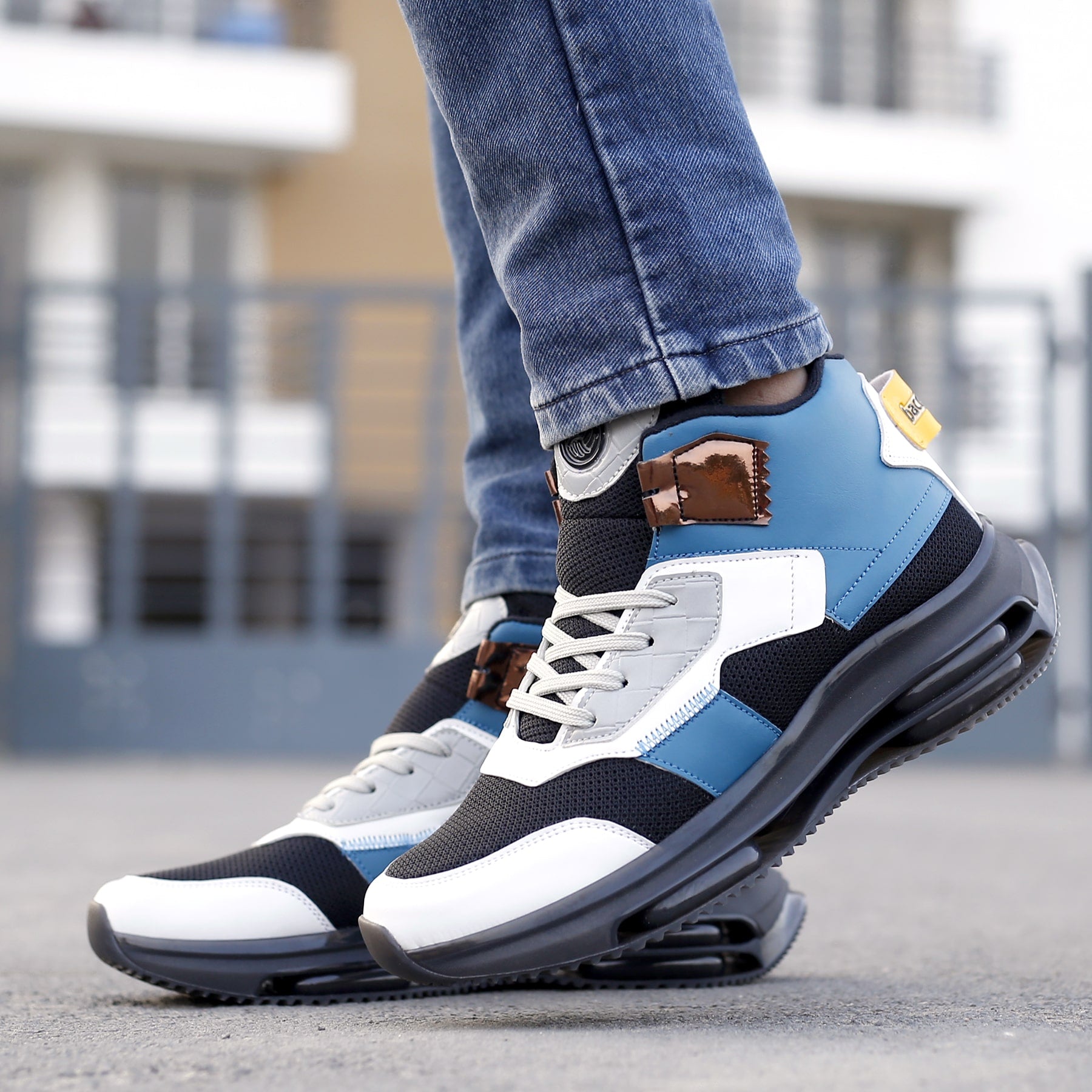 Bacca Bucci XOXO High top elevated high Street Fashion Sneakers for Men