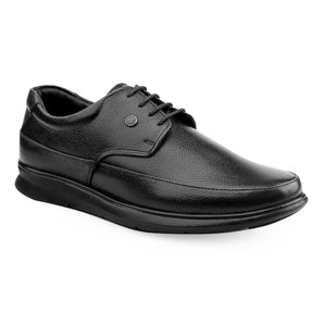 Bacca Bucci Men's Grain Milled Leather Lace-ups Formal Office Shoes with Memory Comfort Footbed | UK- 06 to 13 | Plus size available