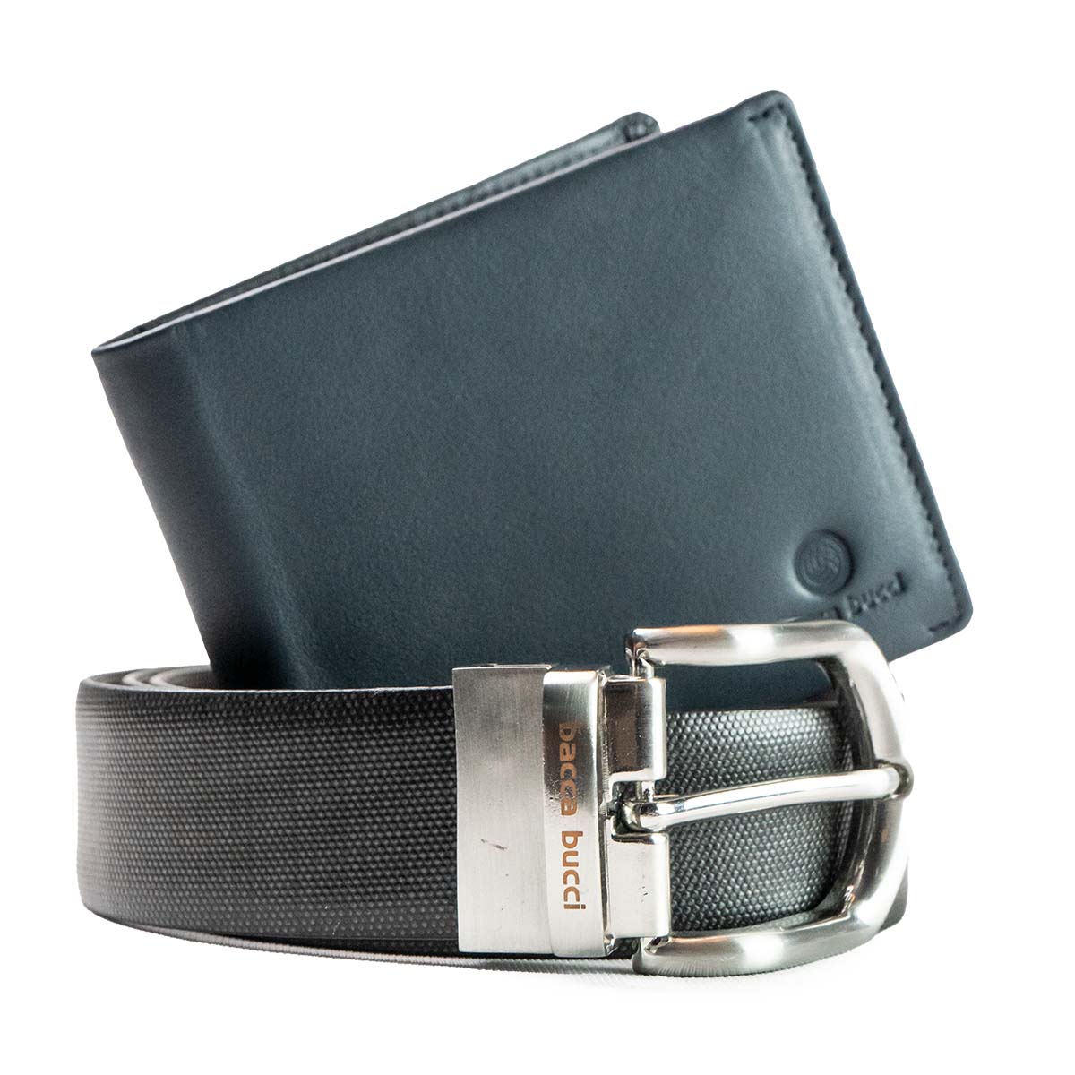 Men's Classic Gold/Silver V-Buckle Design Soft Calfskin Belt
