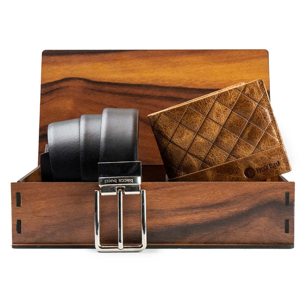 Men's Classic Reversible Dress belt with Genuine leather & Genuine soft Leather Wallet combo Gift Set for Men