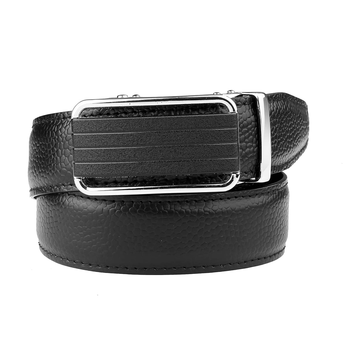 Bacca Bucci Premium Genuine Leather Formal Dress Belts with an Auto Lock Buckle