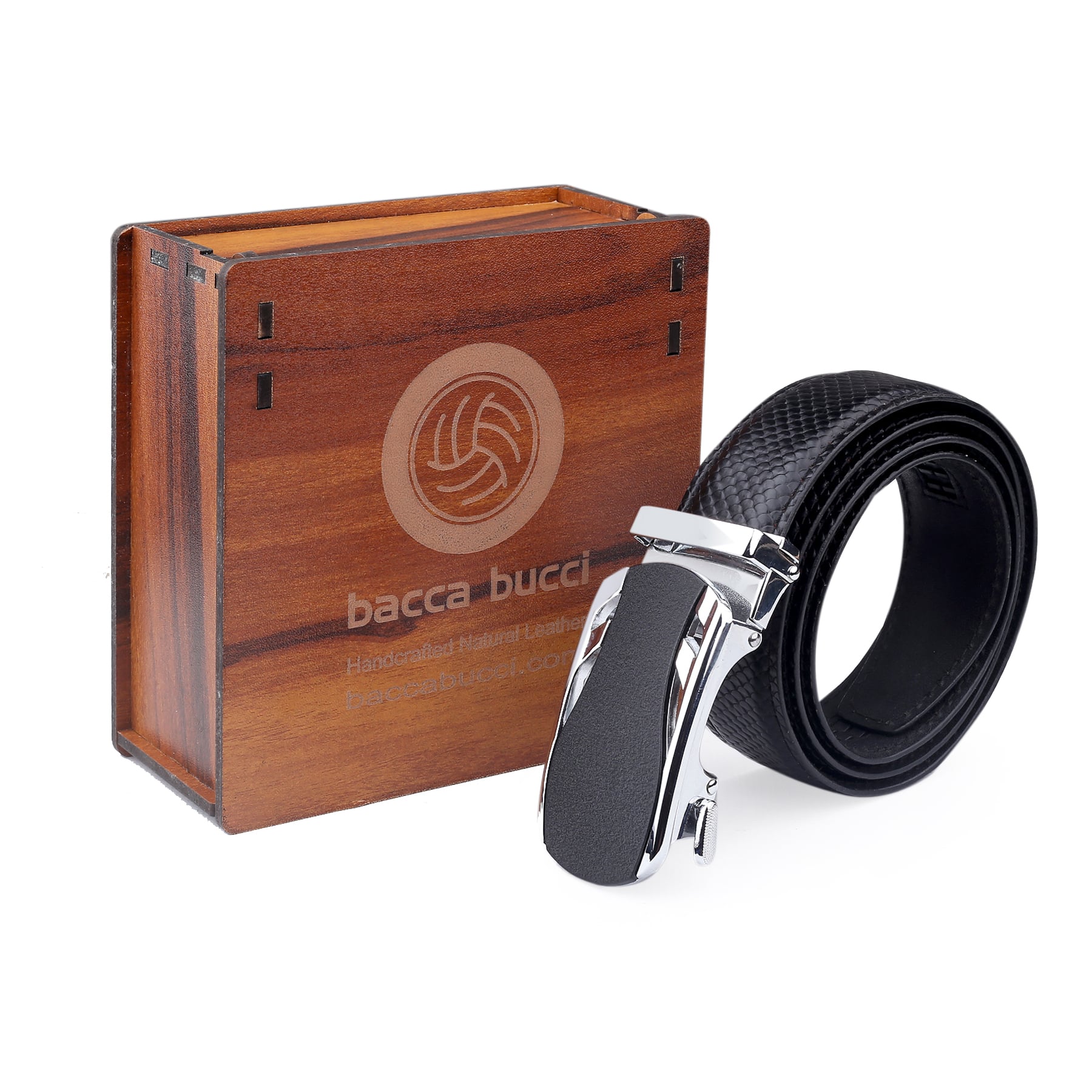 Bacca Bucci Premium Leather Formal Dress Belts with a Stylish Finish & a Auto Lock Nickel-Free Buckle