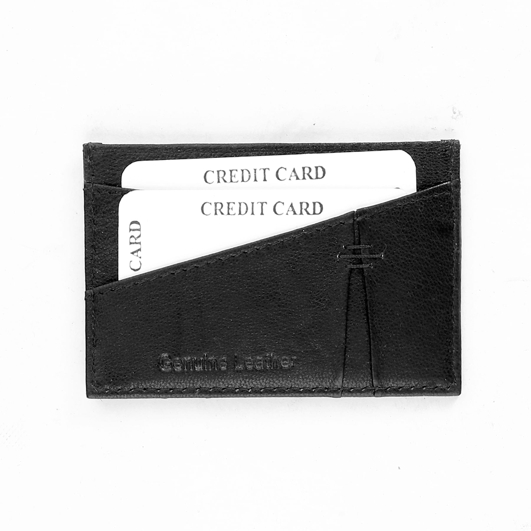 Bacca Bucci Genuine Leather Unisex Wallet Credit Card Holder | Gift Card Display Case | Minimalist Light Thin Card Storage Case with RFID Blocking