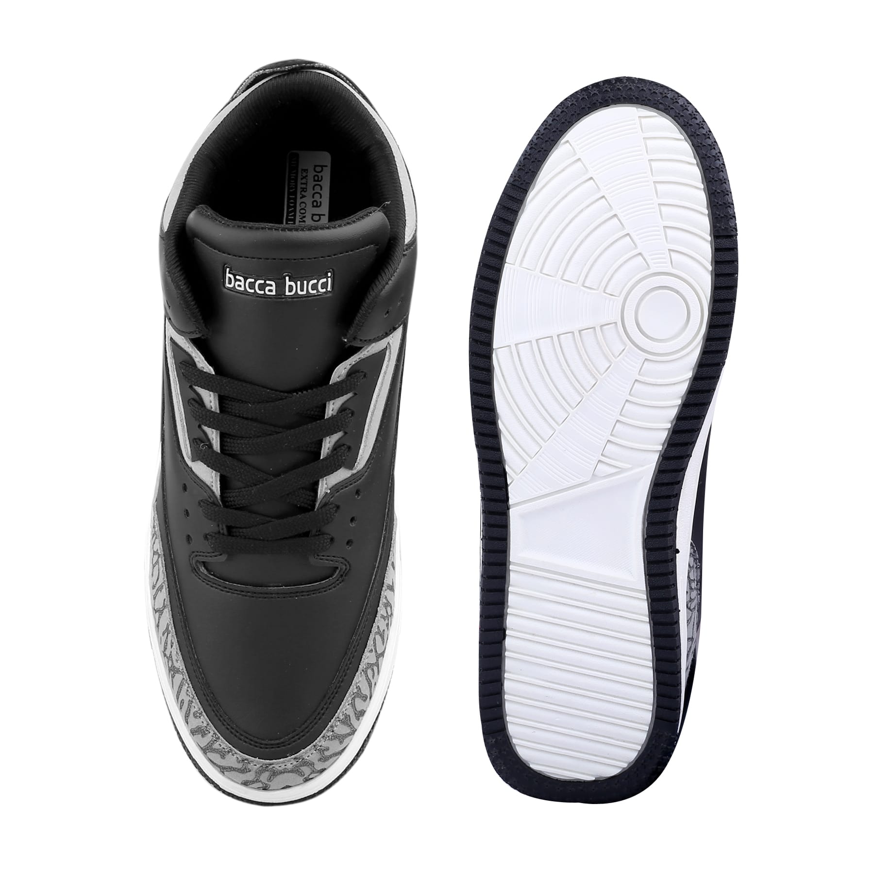 Bacca Bucci VORTEX Mid-top Flat Sole Street Fashion Men's Sneakers Lightweighted Rubber Outsole