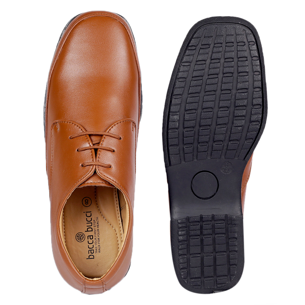 Bacca Bucci BOLTON Men Plus Size Formal lace-up Shoes with Superior Comfort (UK-11 to 13) - Bacca Bucci