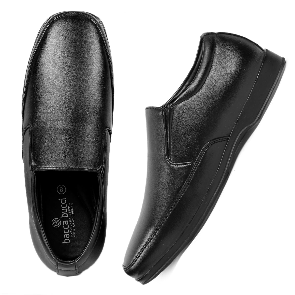 Bacca Bucci BOLTON Men Plus Size Formal Slip-on Shoes with Superior Comfort (UK-11 to 13) - Bacca Bucci