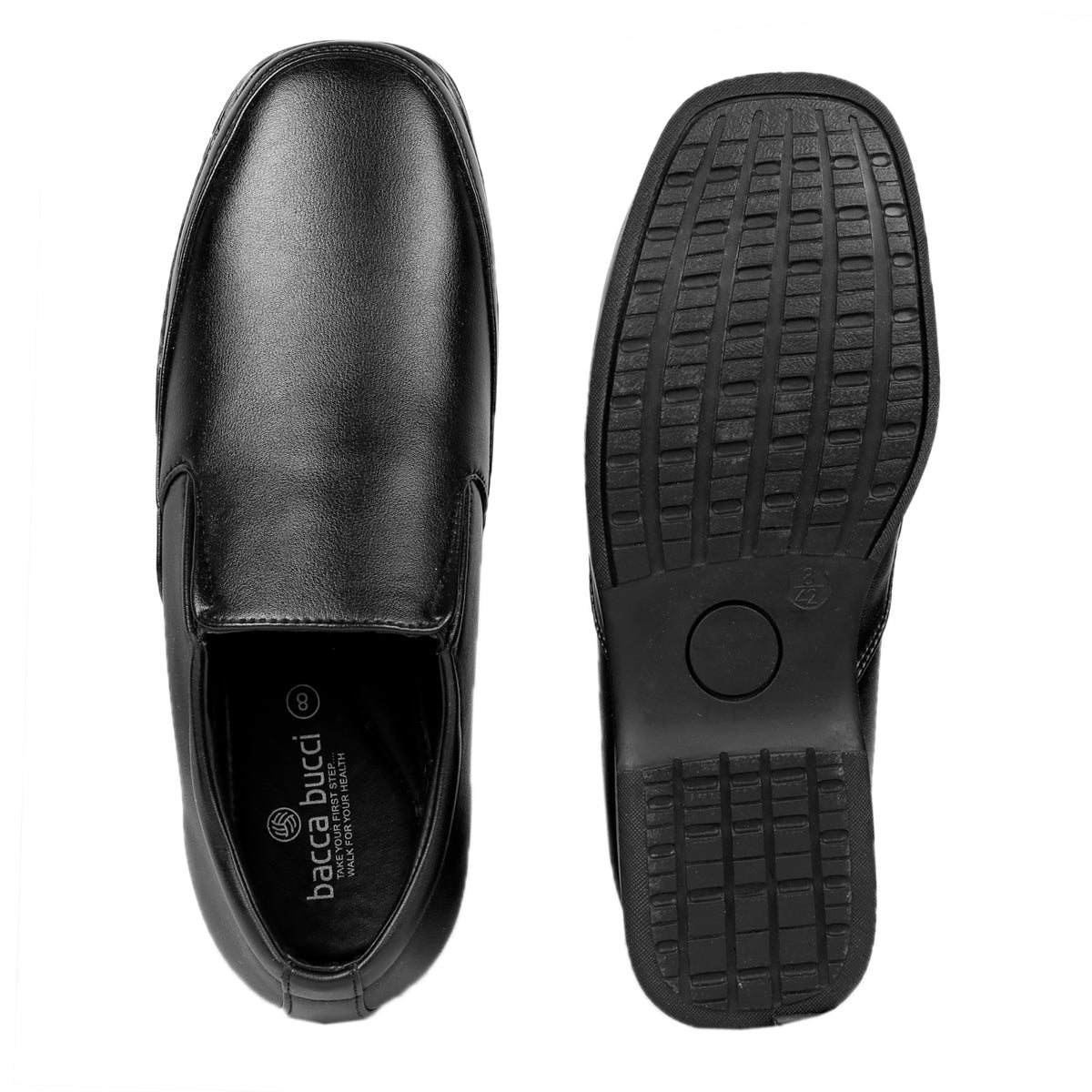 Bacca Bucci BOLTON Men Plus Size Formal Slip-on Shoes with Superior Comfort (UK-11 to 13) - Bacca Bucci