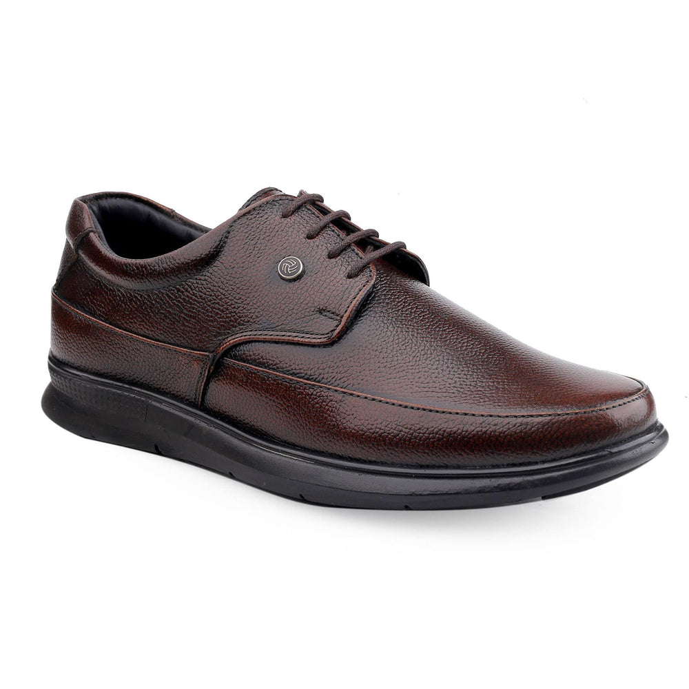 Bacca Bucci Men's Grain Milled Leather Lace-ups Formal Office Shoes