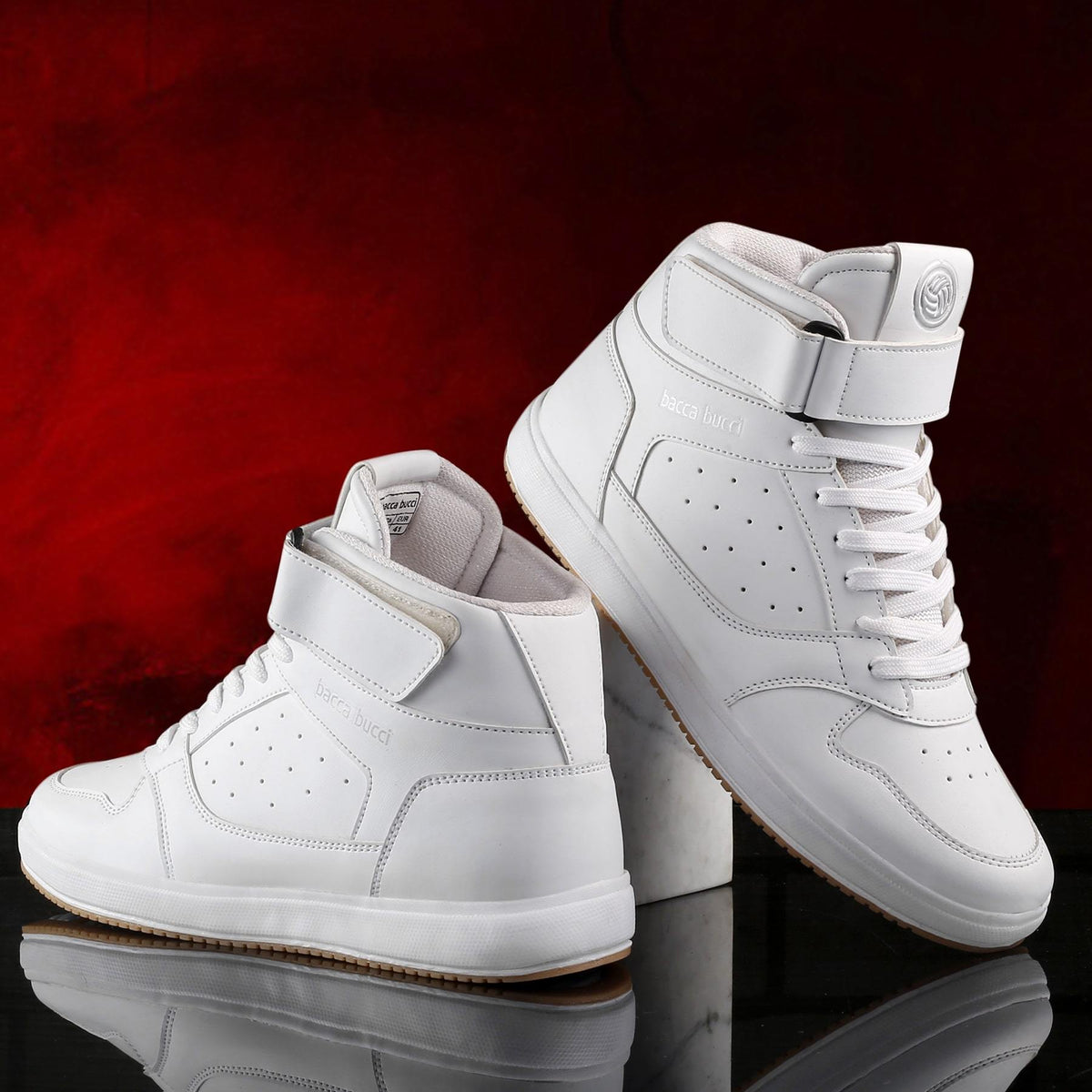 White Shoes for men | Afterburn white sneakers for men | Bacca Bucci