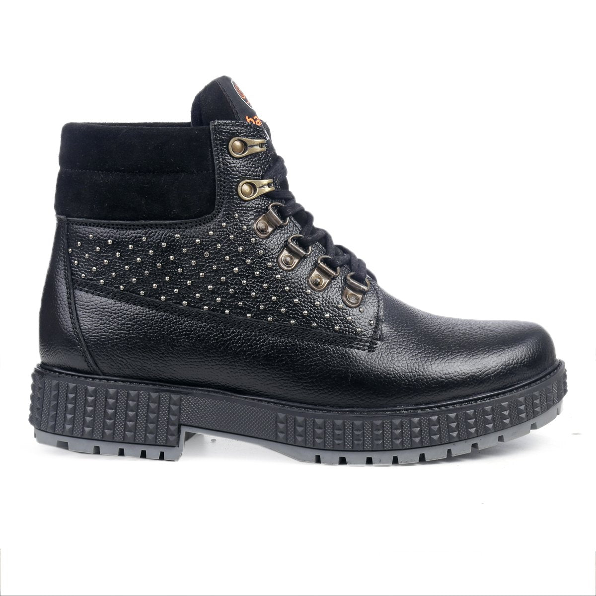 water resistant boots, leather boots for men, full grain leather boots, metal boots for men