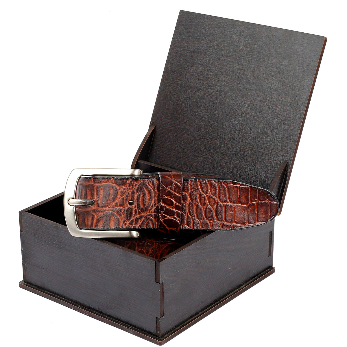 genuine leather croco style belt
