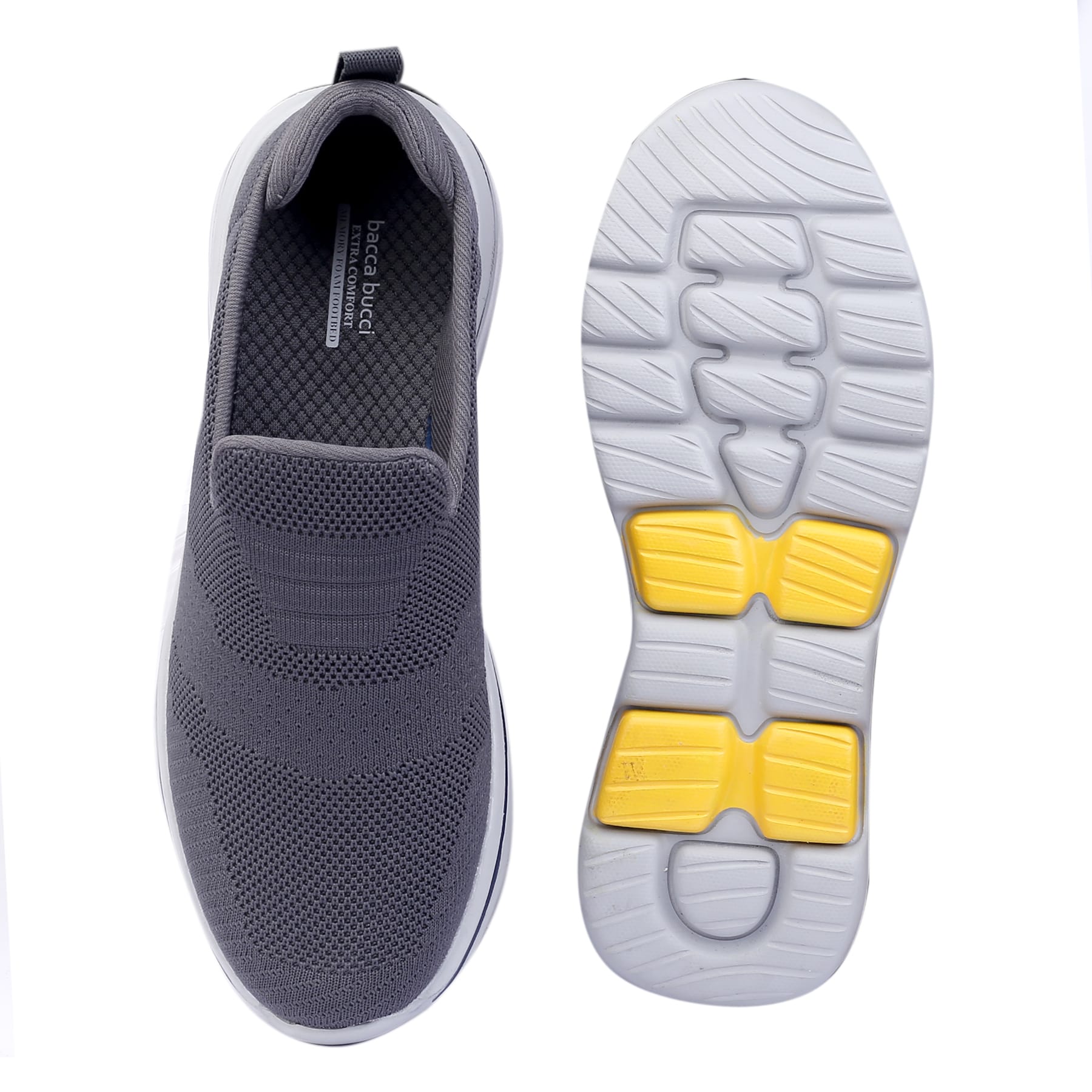 Bacca Bucci NIMBUS Slip-on Walking Shoes With Ortholite Footbed | Extra Light weight Shoe | Diabetic Friendly