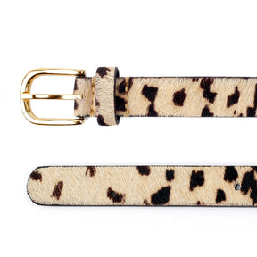 Bacca Bucci Women's Leopard Print Belt for Jeans Genuine Leather Belt