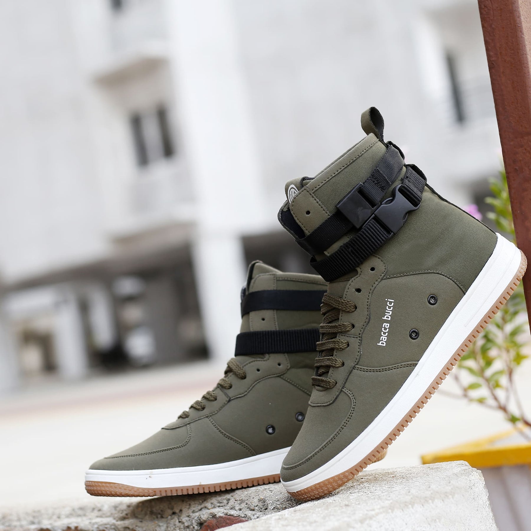 olive sneakers for men, olive casual shoes, olive fashion sneakers for men, olive hi top sneakers